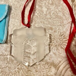 Vintage Tiffany & Co. Bow Box Crystal Ornament .